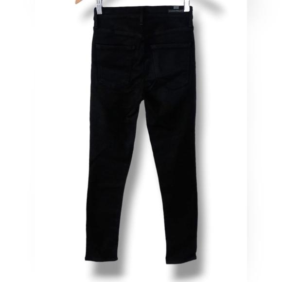 Citizens of Humanity Rocket High Risky Crop Skinny in All Black - Picture 5 of 12